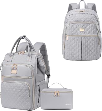 Weitars Laptop Backpack With Lunch Box And Lunch Backpack For Women 2 Pack