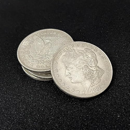 Miniatura 3 de ZQION Cuproníquel Morgan Dollar (1.5 in) Moneda Trucos de magia para adultos, trucos de magia se pueden aspirar, accesorios usados de