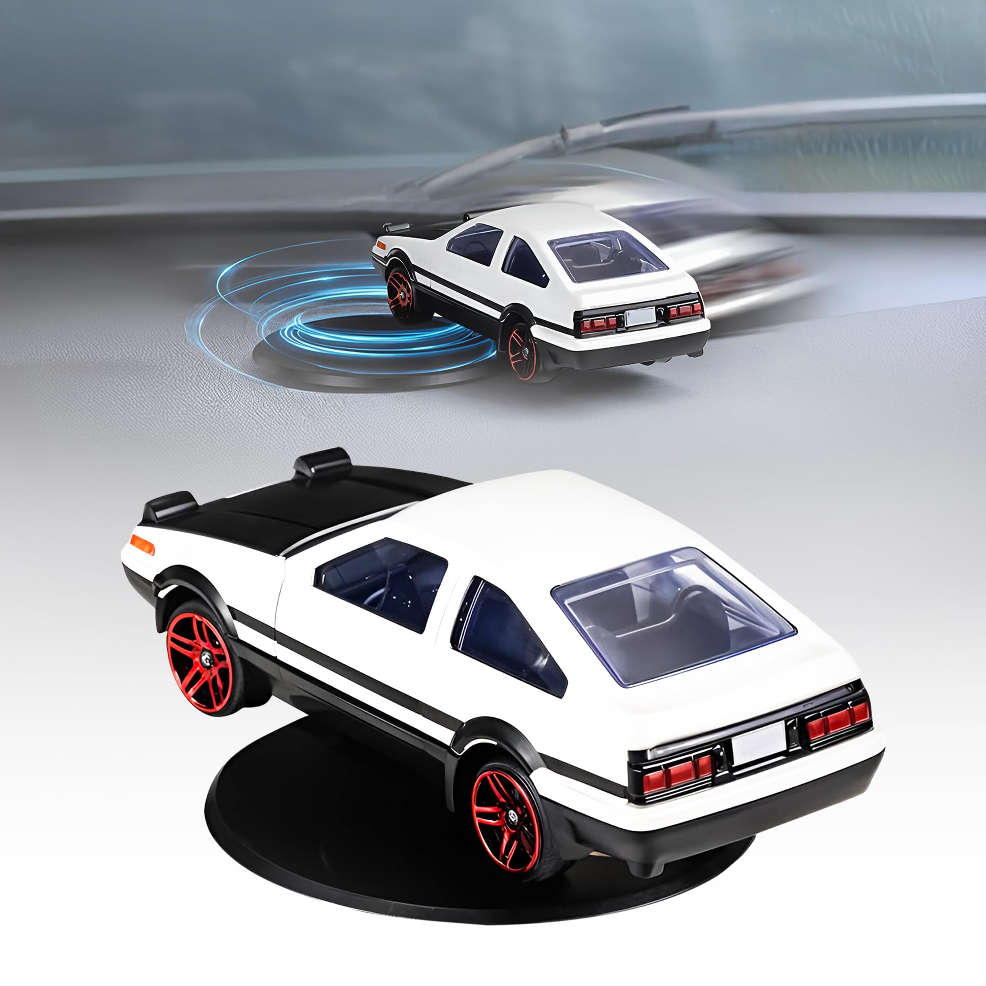 The AutoStory AE86 Mini Car Drift Dashboard Spin Ornament | Drifting Mini  Car Interior Decoration Accessories | Self Adhesive Base | Drift Dashboard  MiniCar Accessory | Levitating Display Stand : Amazon.in: Car & Motorbike