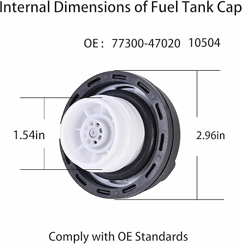 Miniatura 2 de Tapa de depósito de combustible con bloqueo 10504 con bloqueo de tapa de gas compatible con modelos Toyota 1999-2016 2010-2018 Chevy modelos