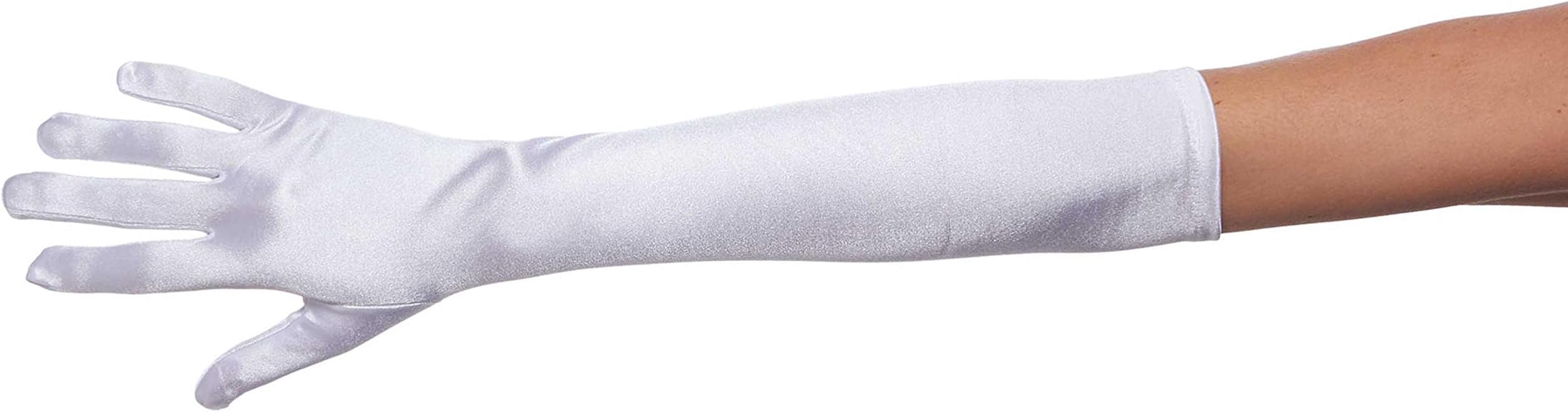 ZaZa BridalWhite 19" Very Long Adult Satin Gloves