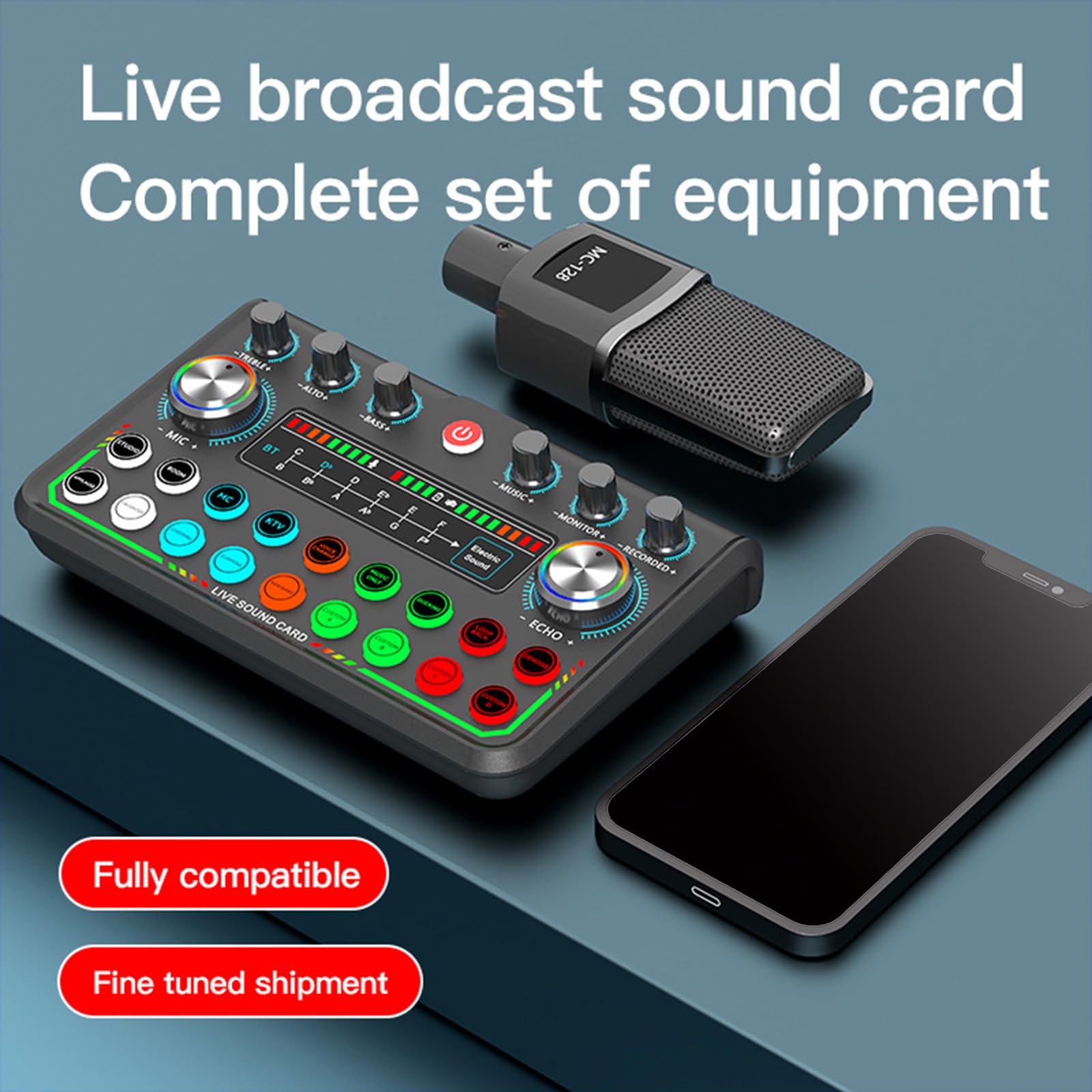 Scheda audio USB Trasmissione Live Scheda audio Avanzata Decodifica Acustica Facile Controllo Per Creatori di Contenuti E Musicisti Interfaccia Audio USB