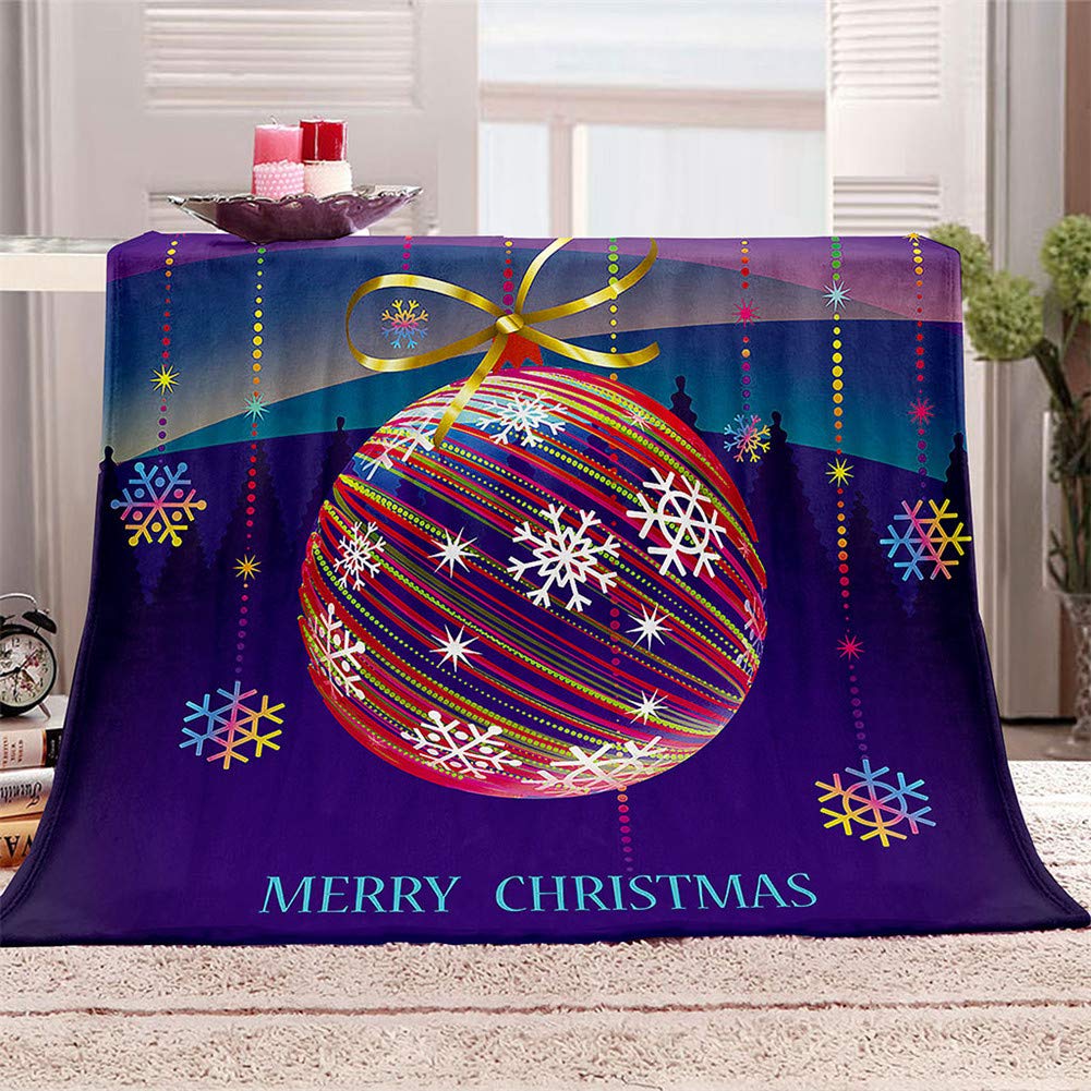 Chickw11 Natale Coperta Flanella Letto Singolo Matrimoniale, 3D Stampa