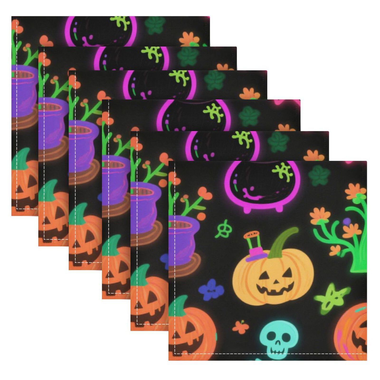 Serviette citrouille réutilisable Halloween deco table restaurant 50cm