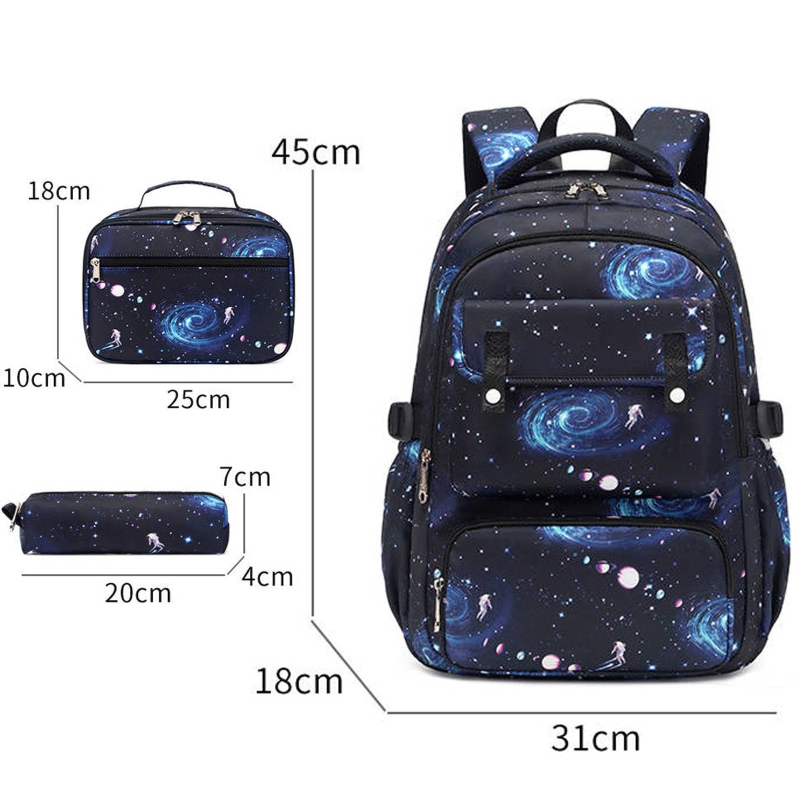 Zaino Elementari Bambina, Zaino Scuola Elementare Regolabile, Zaino per Bambini, Grande capacità, Borsa Scolastica per Ragazzi con Stampa a Stelle, Resistente e Leggero, per spostamenti quotidiani
