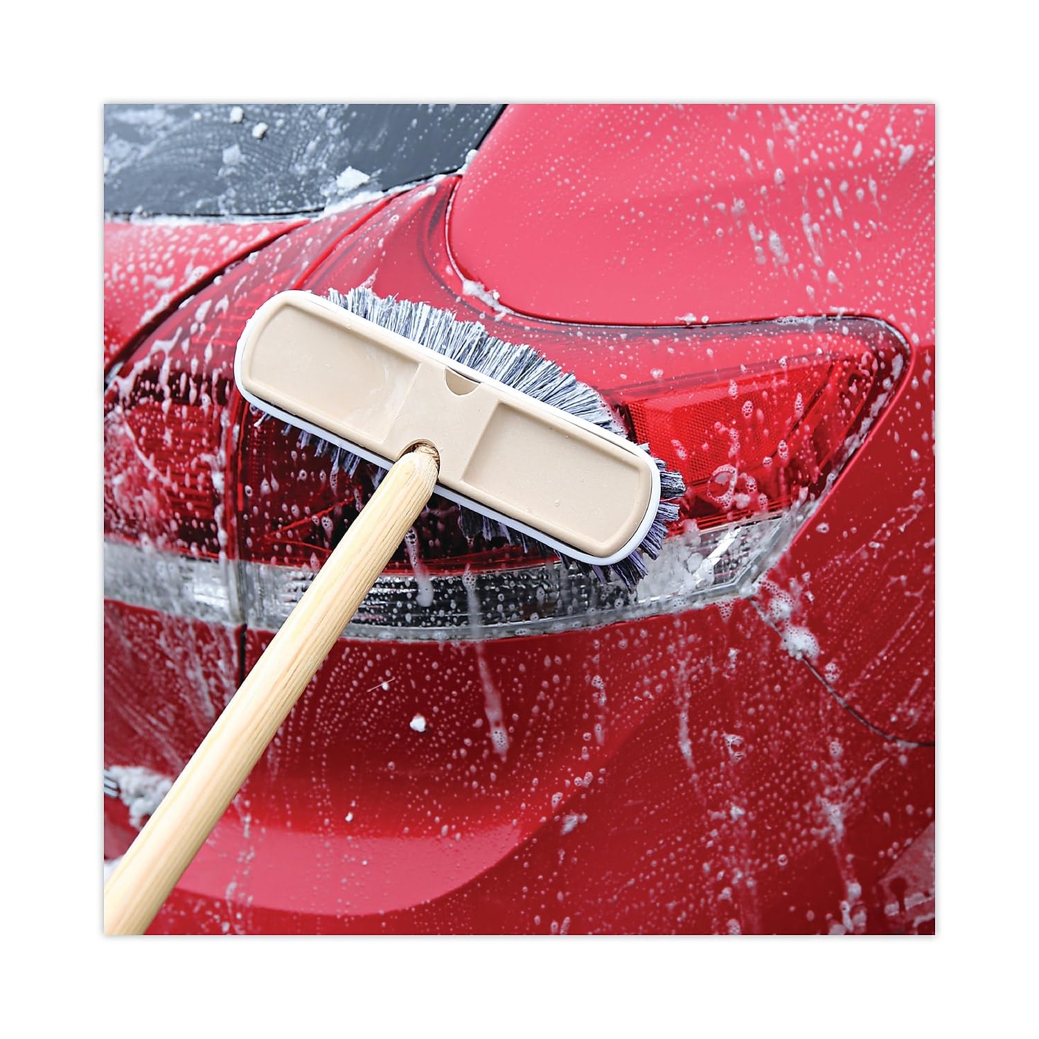 Boardwalk BWK8410 2-1/2 in. Polystyrene Bristle 10 in. Vehicle Brush with Vinyl Bumper