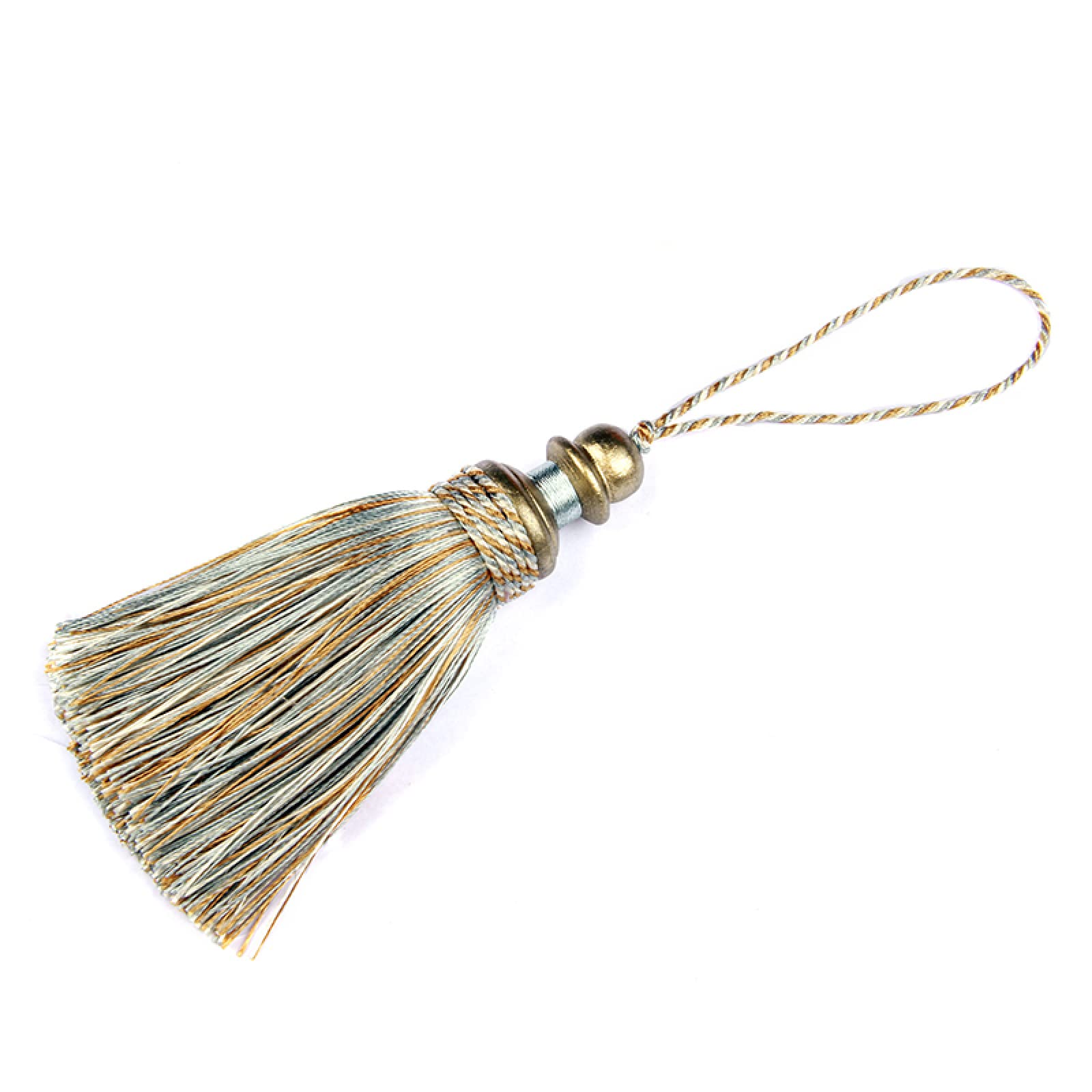 Ornamente, Quasten, Fransenbesatz mit Quasten, for Selbermachen, Quasten for Aufhängen, Schlüsselquasten im europäischen Stil, Nähzimmer, Vorhang-Accessoire, Quastenband(Mix Navy)