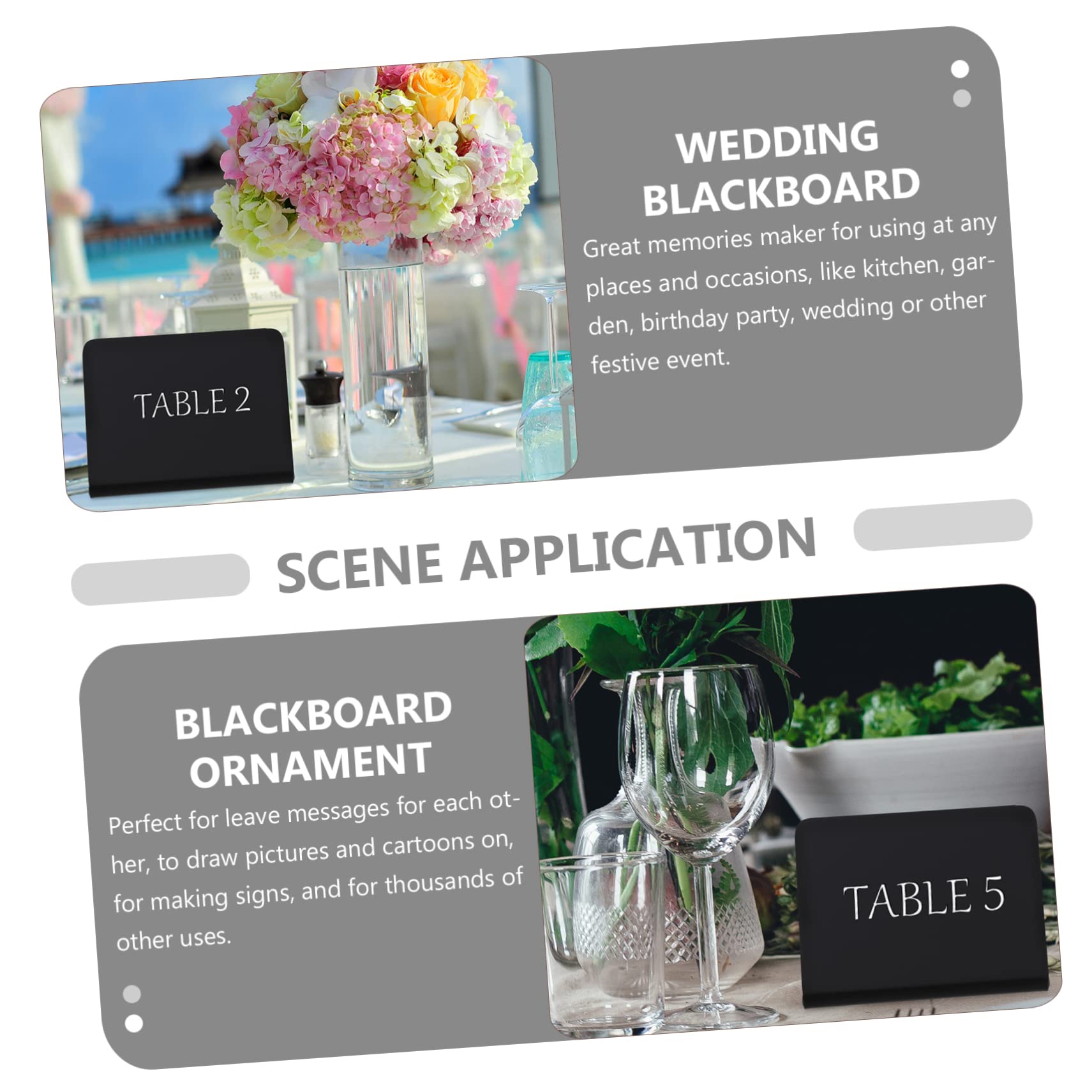 36pezzi Piccole Lavagne Acriliche Per Decorazione Da Tavolo Matrimonio Lavagnette Creative Per Etichette Cibo Segnaletica Ristorante e Decorazioni Feste