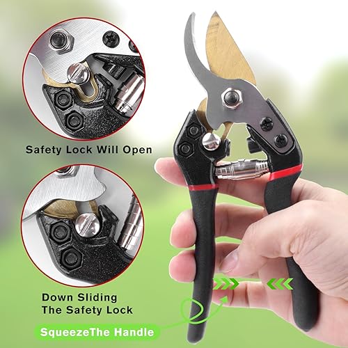 Miniatura 3 de Tijeras de podar profesionales herramienta de jardinería ideal para podar arbustos y podar árboles