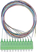 Elfcam® - LWL Pigtail Set Singlemode OS2 mit Steckertyp SC/APC, Farbig Sortierte Pigtail-Sets, 12 Farben