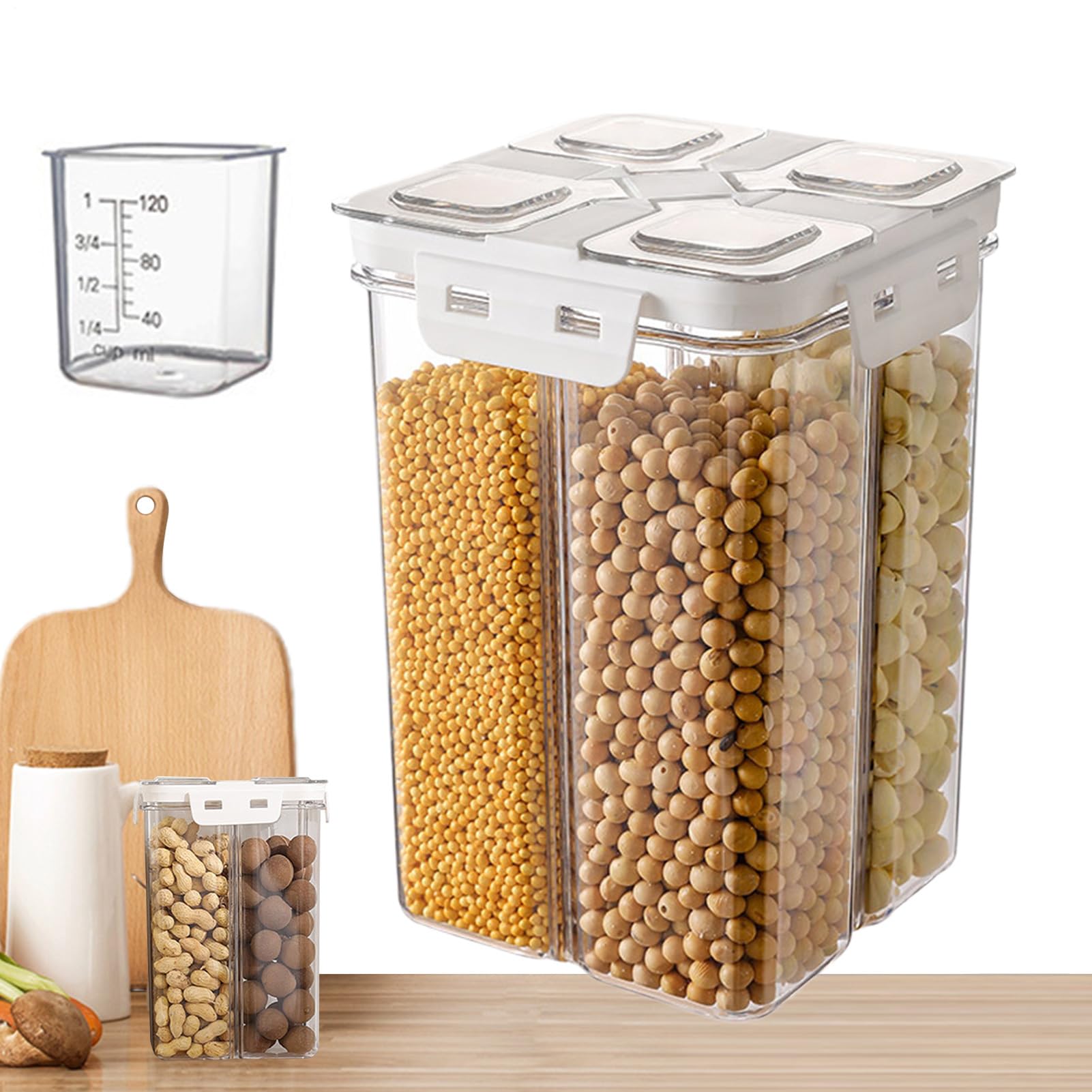 Contenedor de arroz hermético cubo de alimentos secos dispensador de granos