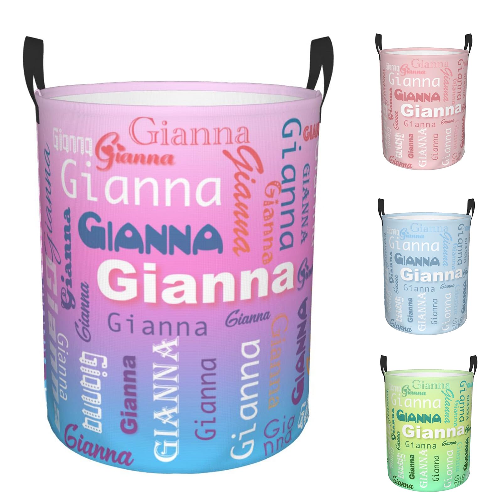 Custom Laundry Hamper Personalized Laundry Basket With Name Customized Dirty Clothes Storage Basket for Bathroom Living Room Bedroom Collapsible with