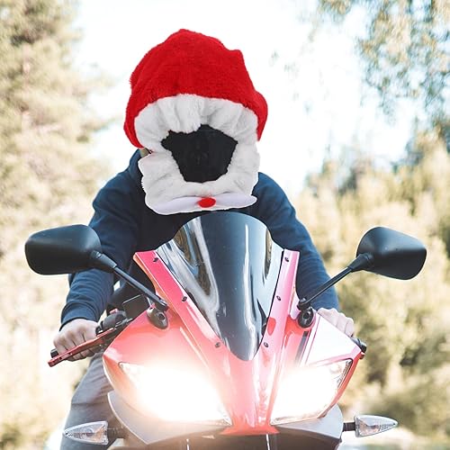 Miniatura 9 de Cabilock Funda para casco de motocicleta, protector de Papá Noel de Navidad, accesorios de decoración para hombres y mujeres, fiesta de Navidad