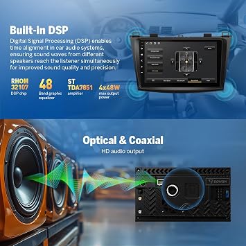 Eonon 6+64GB 9 QLED 8-Core 4G Car Stereo for Mazda 3 2010-2013