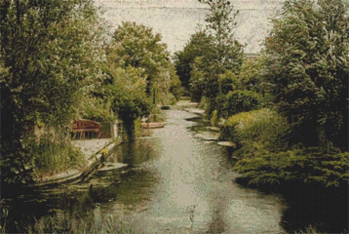 Movas Art Beautiful Country Landscapes Diamond Painting | 50x33cm Mosaic Puzzle | Decorative DIY 5d Diamond Painting Kit | Square Bead Art Painting for Adults