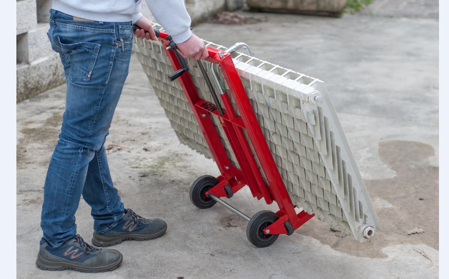 Carrello mgf per radiatori solleva trasporta termosifoni termolift p