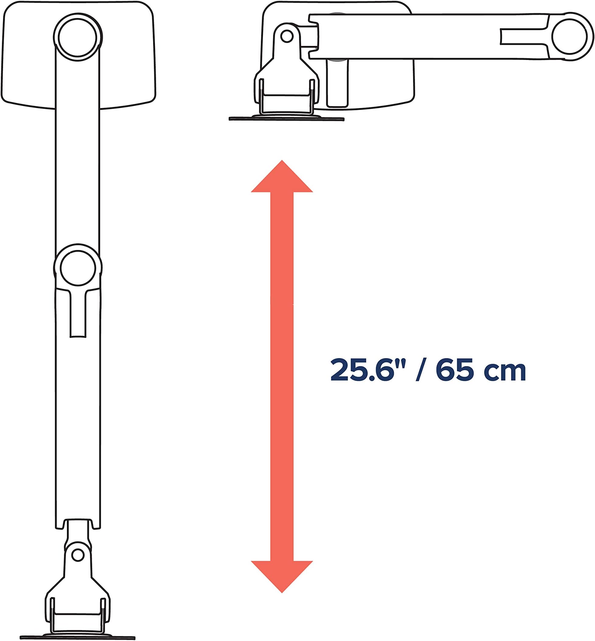 Ergotron – LX Vertical Stacking Dual Monitor Arm, VESA Desk Mount – for 2 Monitors Up to 24 Inches, 3.2-9.1kg Each – White (45-492-216)