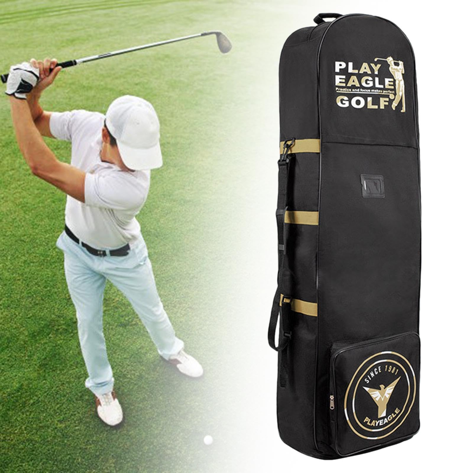 Golfreisetasche mit Wasserfester Oberfläche Golfgepäck für Fluggesellschaften Robustes Oxford Material mit Clubsicherung Und Taschen Durchdachter Trag