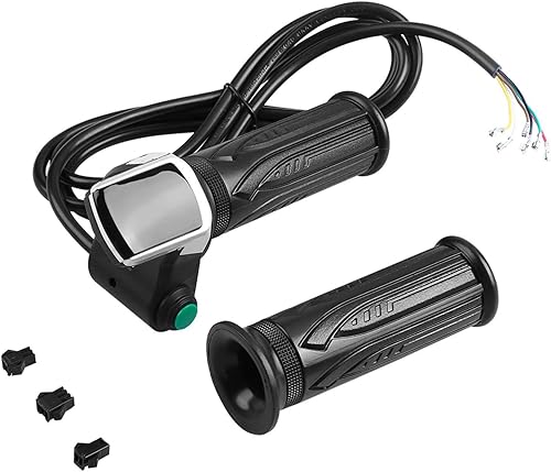 Empuñadura de acelerador de bicicleta eléctrica, 1 par de empuñaduras de acelerador de pantalla LCD impermeable para autos eléctricos, bicicleta,