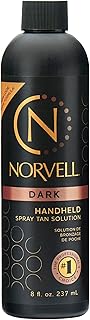 Norvell Premium Spray Tan Solution Dark 8 fl oz – Professional Sunless Tanning Formula for Deep Natural Bronze, Streak Free, Fast Drying, Long Lasting Color