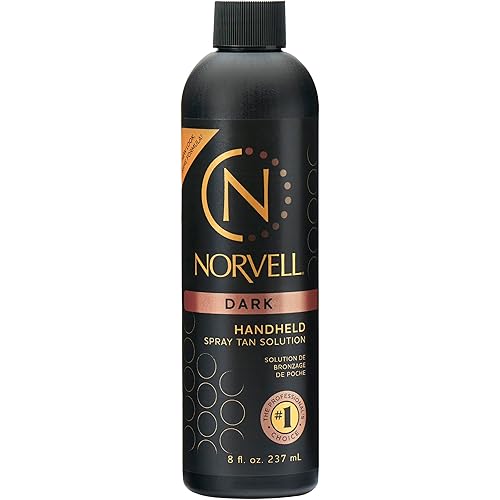 Norvell Premium Spray Tan Solution Dark 8 fl oz – Professional Sunless Tanning Formula for Deep Natural Bronze, Streak Free, Fast Drying, Long Lasting Color