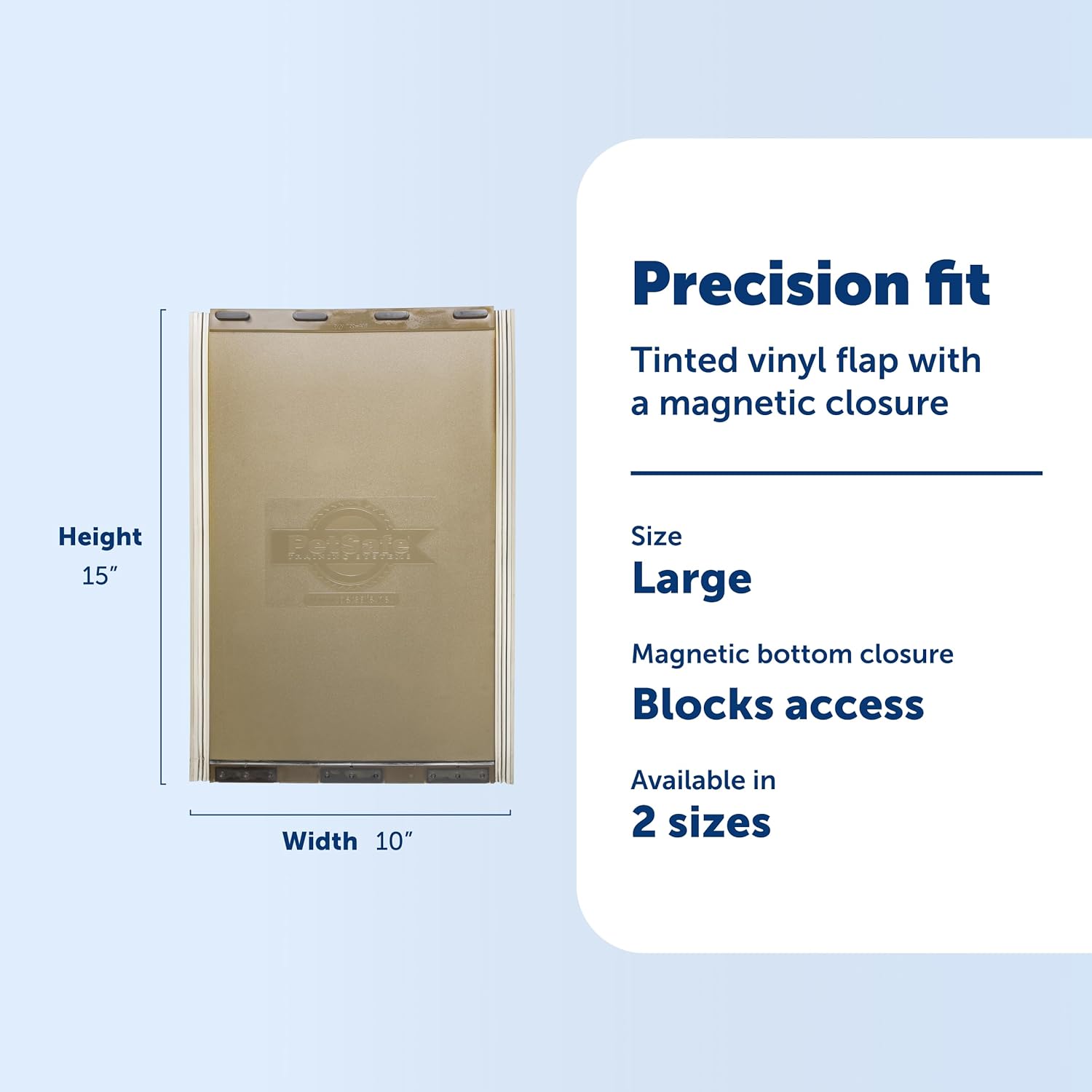 PetSafe Classic Replacement Flap - Maintains Weather Seal - Soft Tinted Vinyl Flap with Magnetic Closure - Compatible with Wall Entry & Patio Panel Pet Doors - Easy to Install - Large