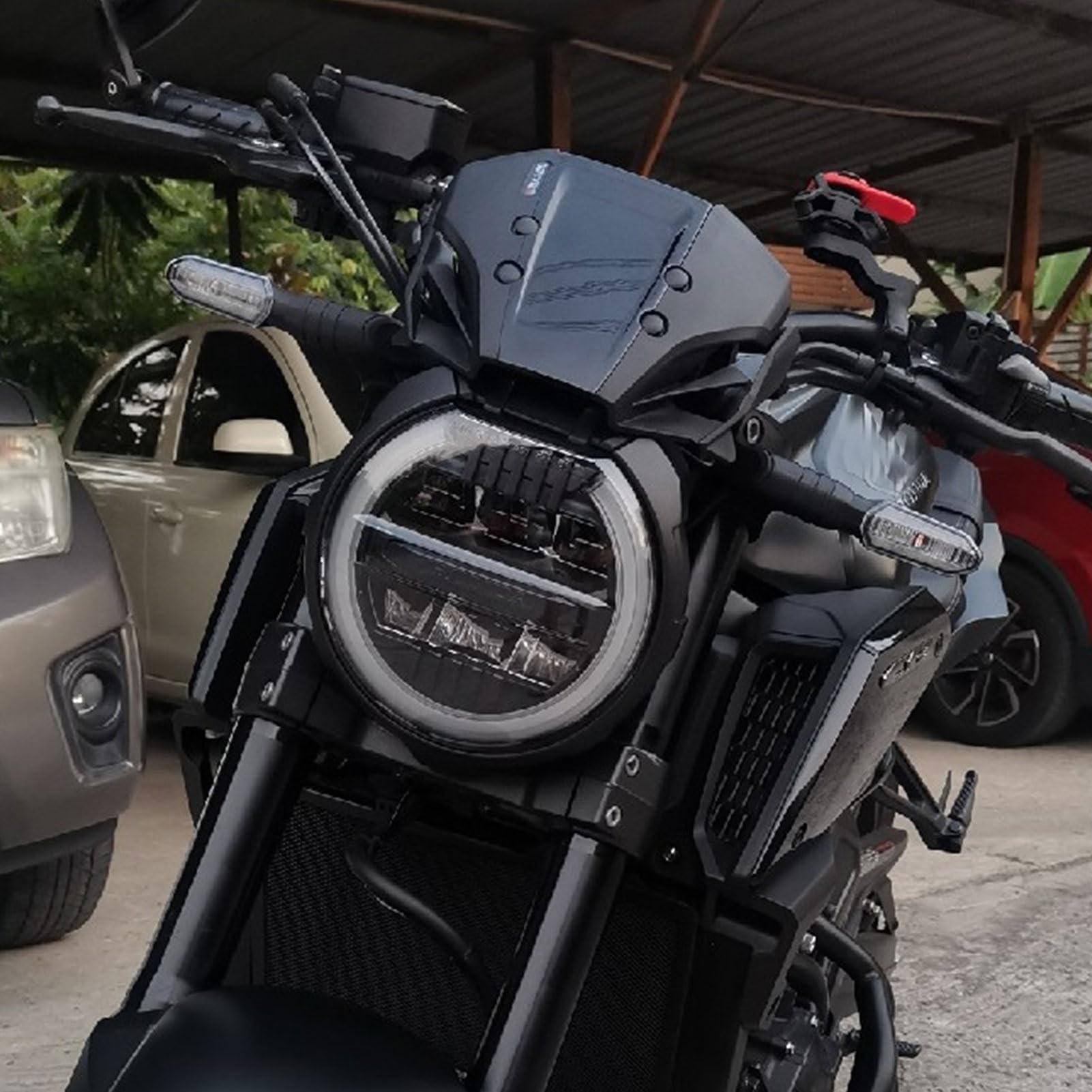 Deflectores de Viento para Parabrisas de Motocicleta, Compatible con H-Onda CB650R CB 650 R CB-650-R 2019 2020 2021 2022 2023 (Negro)