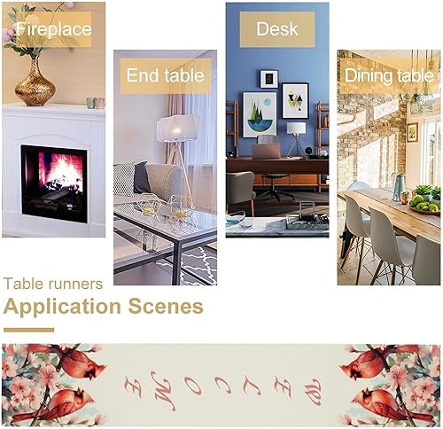 Miniatura 5 de PUZOU Camino de mesa de 72 pulgadas de largo para verano, boda, cocina, decoración de mesa de comedor de lino para decoración del hogar, fiesta,