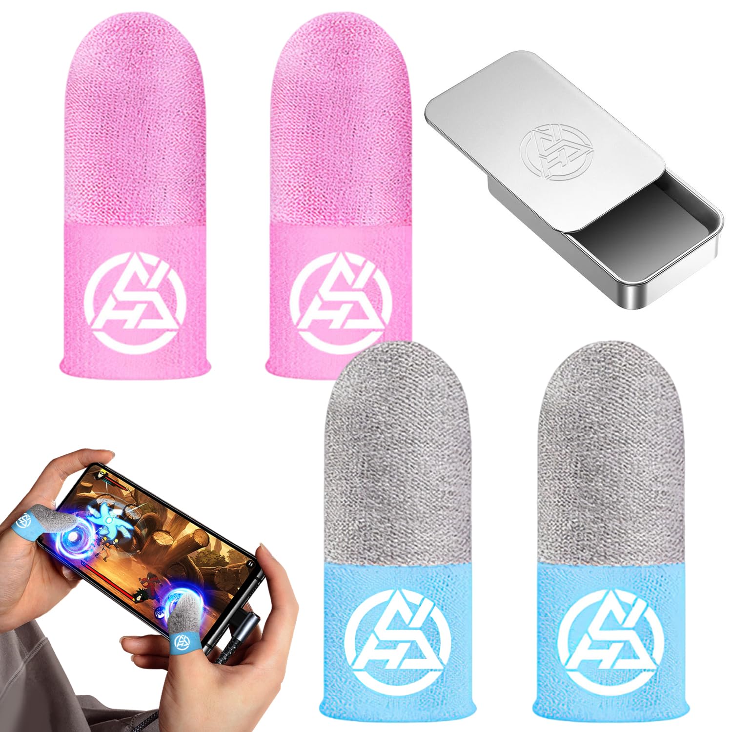 TecoKart® Finger Sleeves for Gaming - 4Pcs Ultra-Thin Anti-Slip Thumb Sleeves, Breathable and Sweat-Proof, Perfect for PUBG and Mobile Games (B0DGTJBQC5) Amazon Price History, Amazon Price Tracker