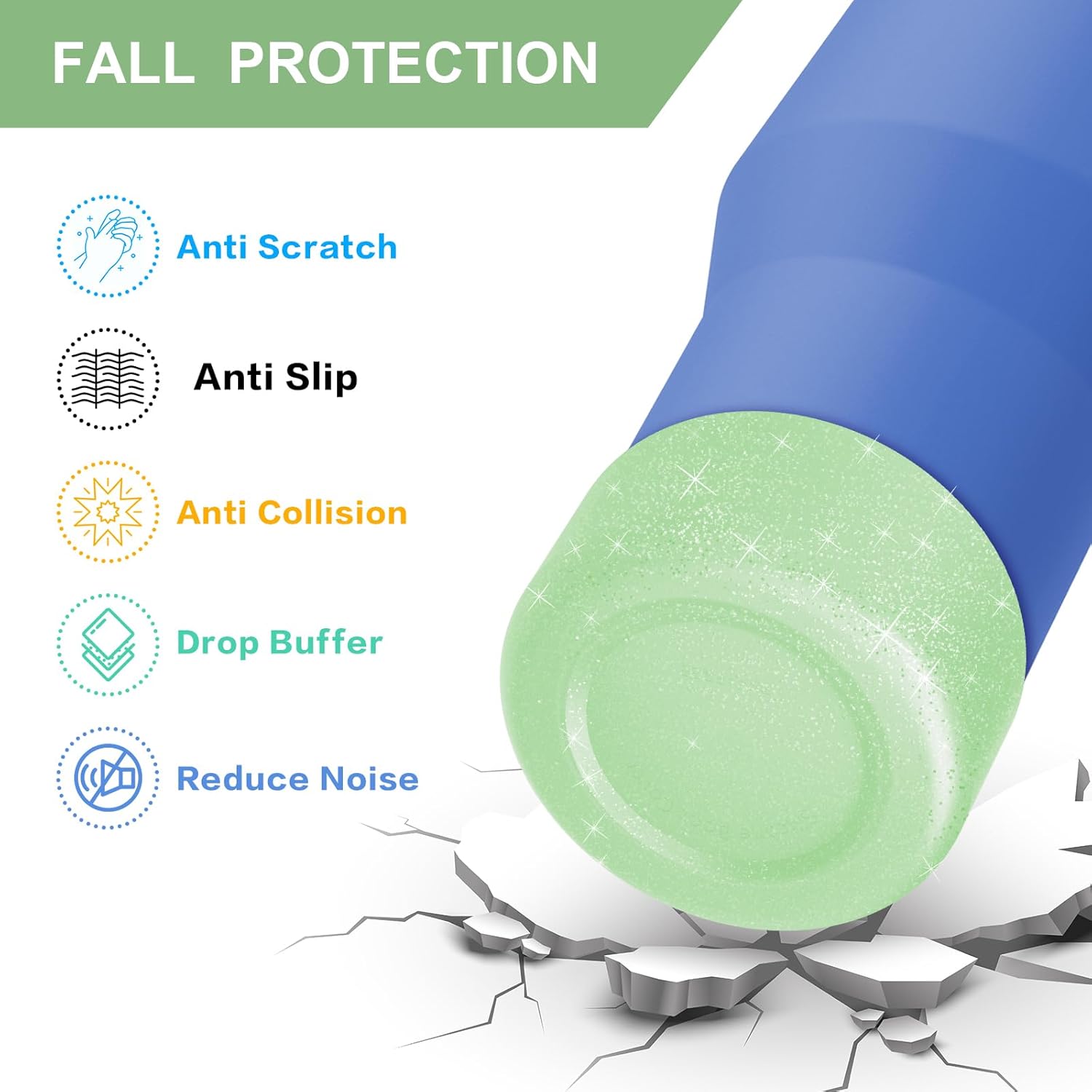 2PCS Glitter Silicone Boot for Hydrojug Traveler 40 oz, Anti-Slip Protective Sleeve for Hydrojug Stainless Steel Tumbler, Bottom Cover Base Accessories - Image 4