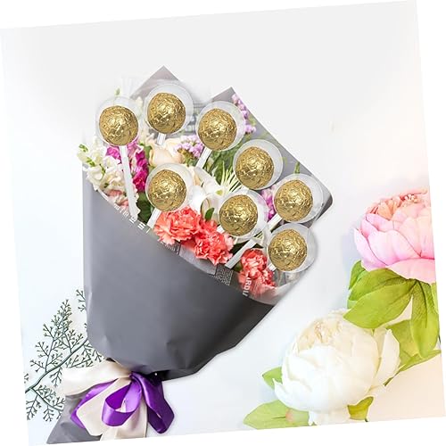 Miniatura 5 de Healifty Decoración de boda, 100 unidades, caja de chocolate transparente, mini caja de caramelos, envoltorios de trufas, soporte de fijación de