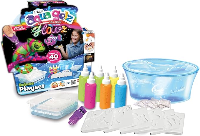 Simba AquaGelz Deluxe Set: Crea Figuras 3D que Brillan en la Oscuridad
