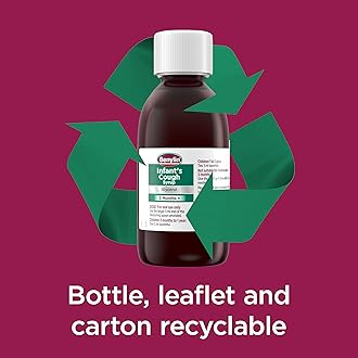 Benylin Infant’s Cough Syrup Apple Flavour (1x 125 ml), Effective Tickly and Dry Cough Medicine, Suitable for Day and Night Use Medicine for Children Aged 3 Months +