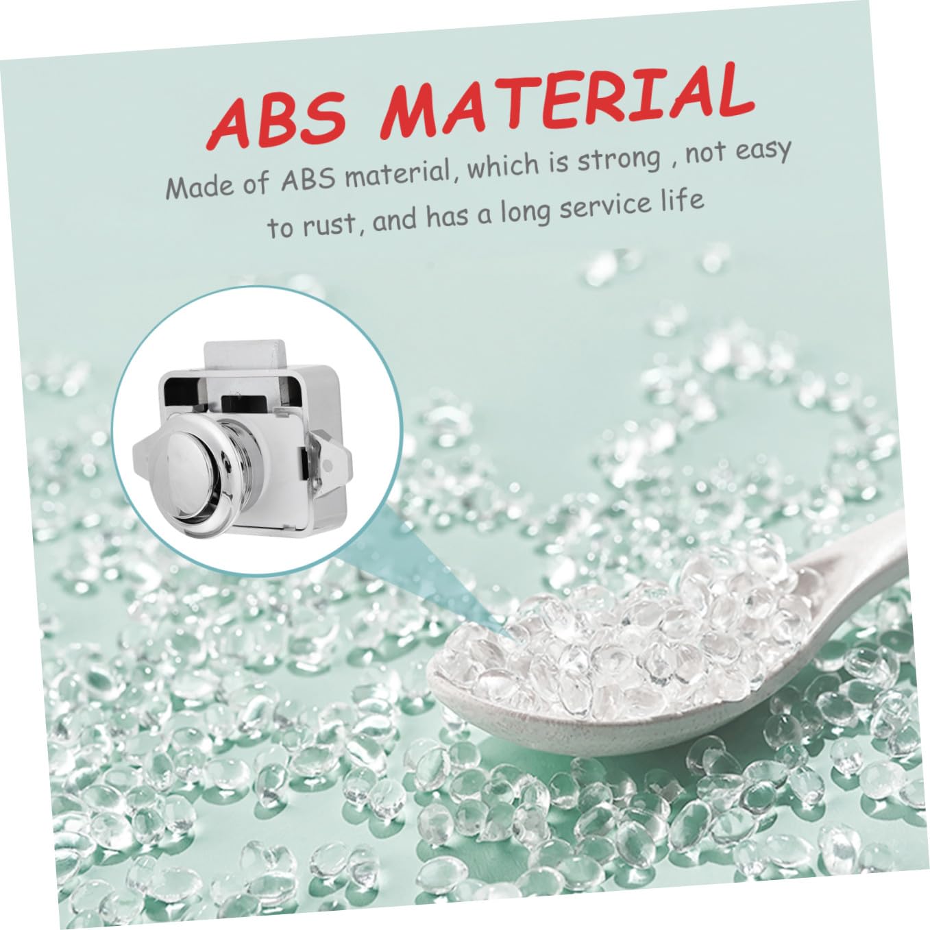 Homoyoyo 5 Stück Druckknopf Verriegelung für Schranktüren Zinklegierung Abs Silber Rostarm Stabil Laufend für Wohnmobile und Möbel