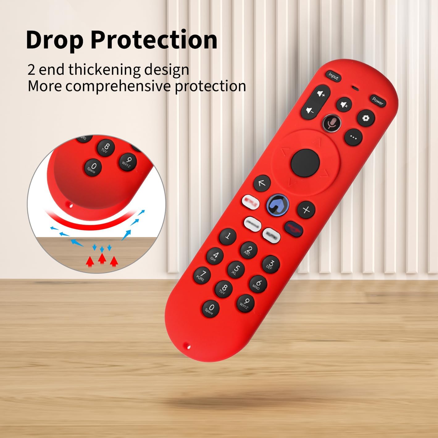 Hi Color Silicone Remote Control Cover for Xumo TV Remote Xumo Stream Box Voice Remote RC3401 Protective Case Sleeve (red) image 4