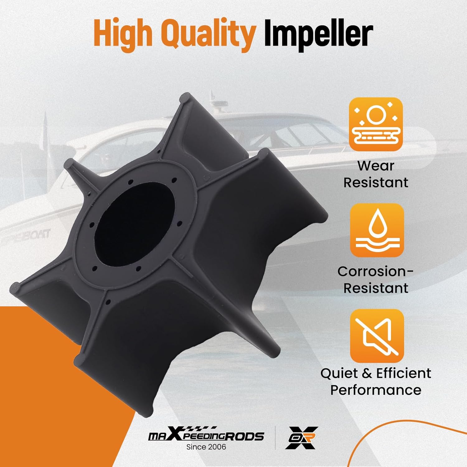 maXpeedingrods Water Pump Impeller Kit for Honda 25HP 30HP BF25A BF25D BF30A BF30D Outboard 4-Stroke Replacement 06193-ZV7-020 06193-ZV7-010