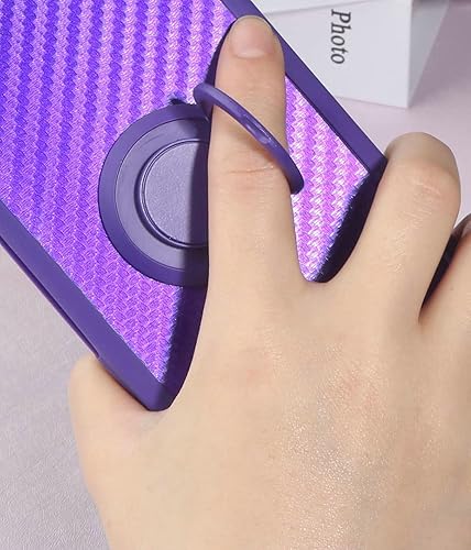 Miniatura 4 de Case Compatible with Celular Kalley Element 5+Plus Phone Case PC backplane + Silicone Soft Frame Cover [360 Metal Ring, Magnetic Car Mount] TZZH-ZI