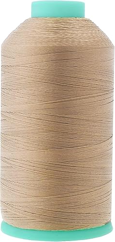 Miniatura 234 de Mandala Crafts Hilos de coser resistentes de nailon consolidado, hilo para tejer jeans de cuero, hilos de tapicería marina al aire libre, Beige