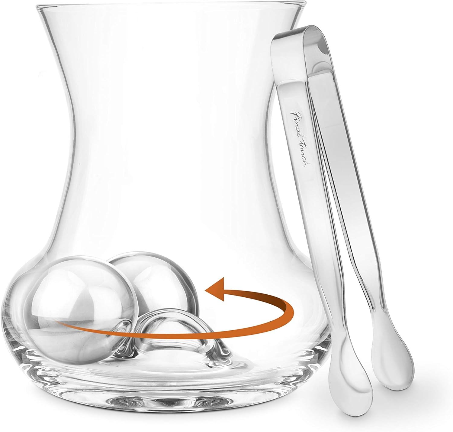 Final Touch RUMROLLER Rum Glass Stainless Steel Ice Chilling Balls and