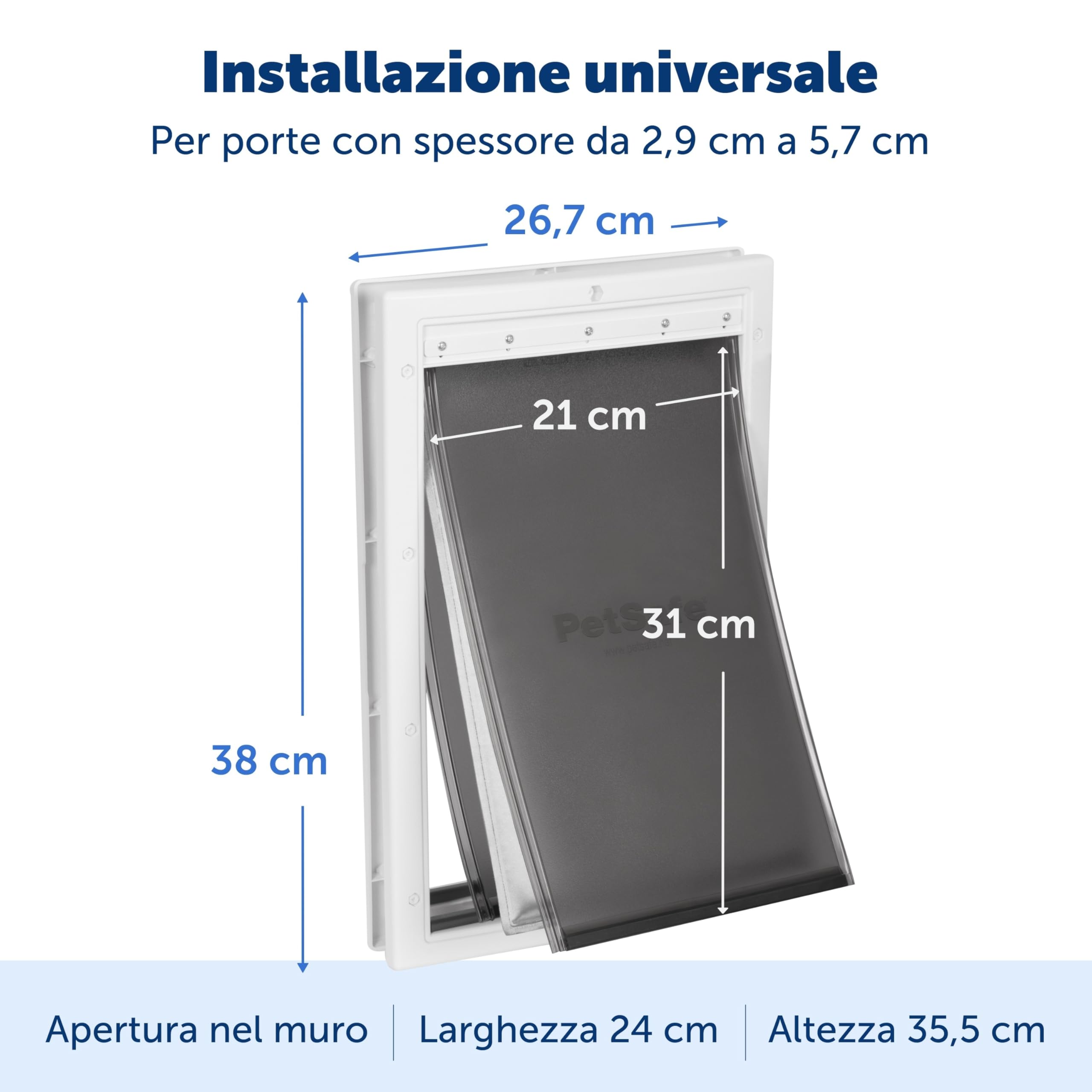 PetSafe Gattaiola per Condizioni Meteo Estreme in plastica ad Alta Efficienza Energetica per Cani e Gatti - Sistema Flap Isolato - Telaio Resistente, Media (M)
