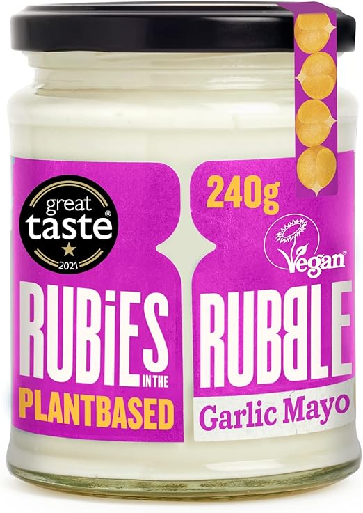 Rubies In The Rubble Plant Based Garlic Mayo 240g Amazon Co Uk Grocery