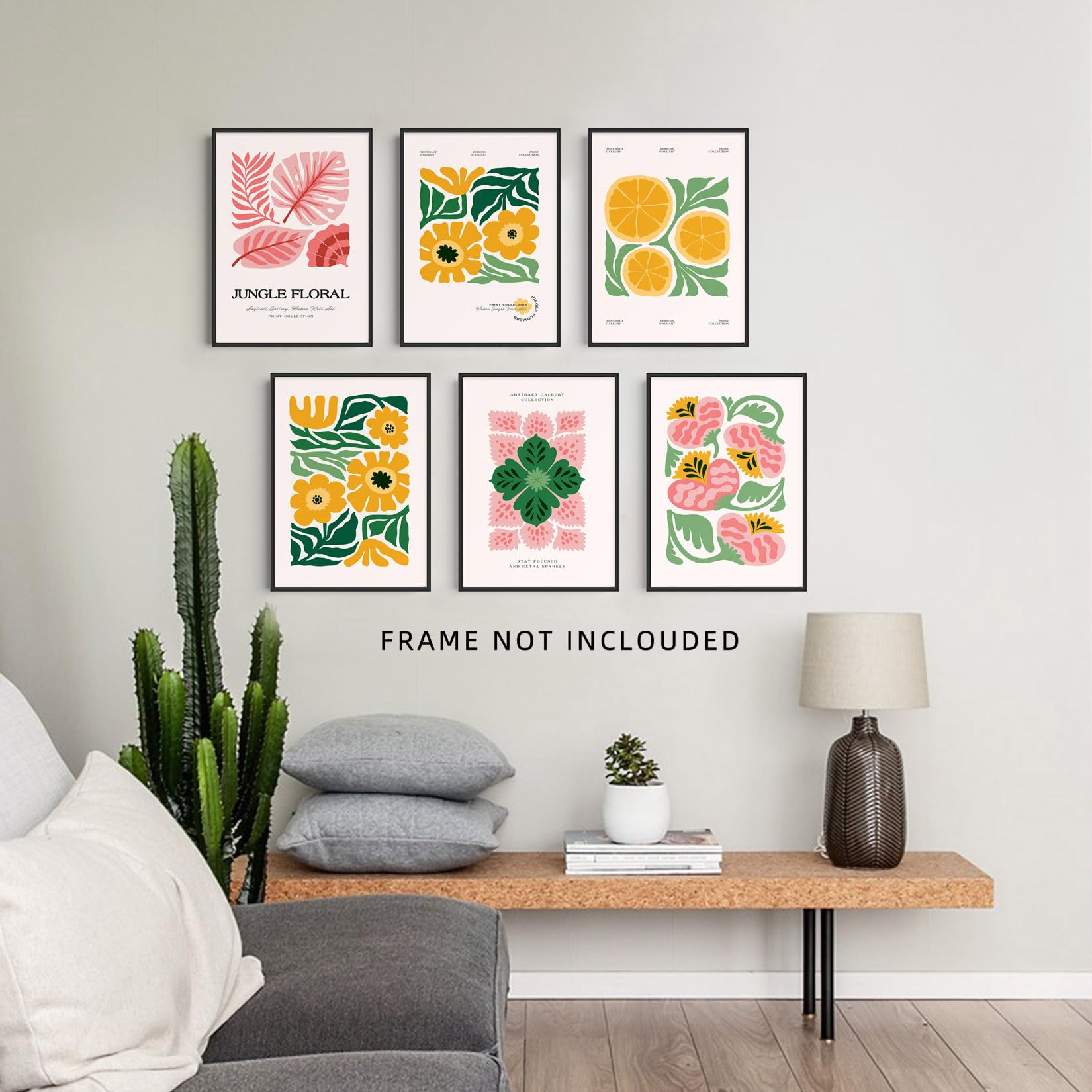 Colorful Abstract Floral & Botanical Wall Art Poster, Paper Prints Unframed (6 Pcs 8x12 inch) - Image 2