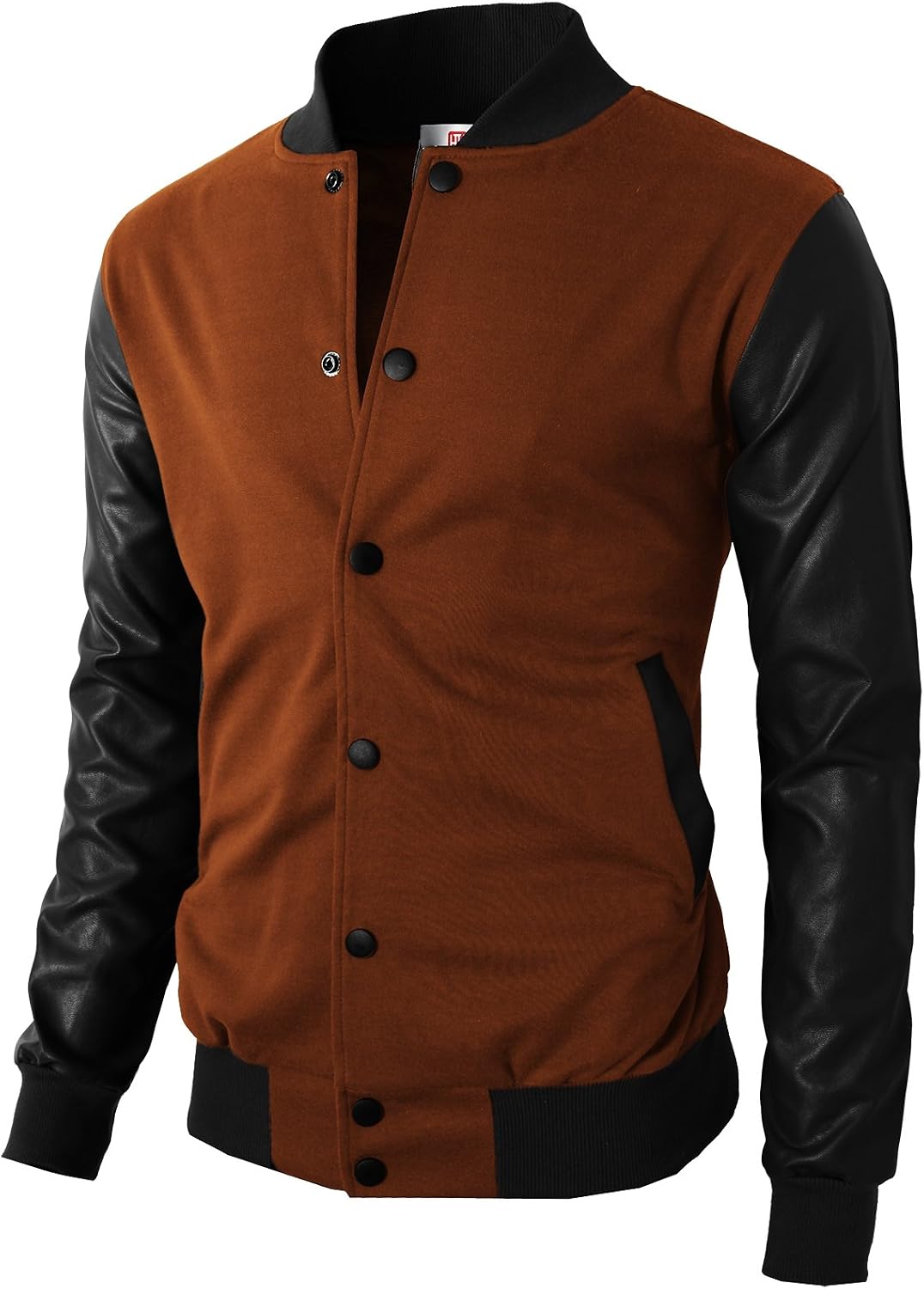 H2H Mens Slim Fit Varsity Baseball Bomber Jacket of Various Styles