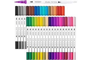 Tanmit Dual Brush Marker Pens: Unveil Colors Without the Fear of Bleed-Through