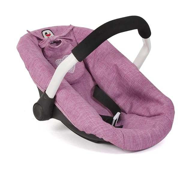 Bayer Chic 2000 - Silla de Coche de muñeca para muñecas, Accesorios de muñecas, Jeans Rosa, 45 x 31 x 32 cm