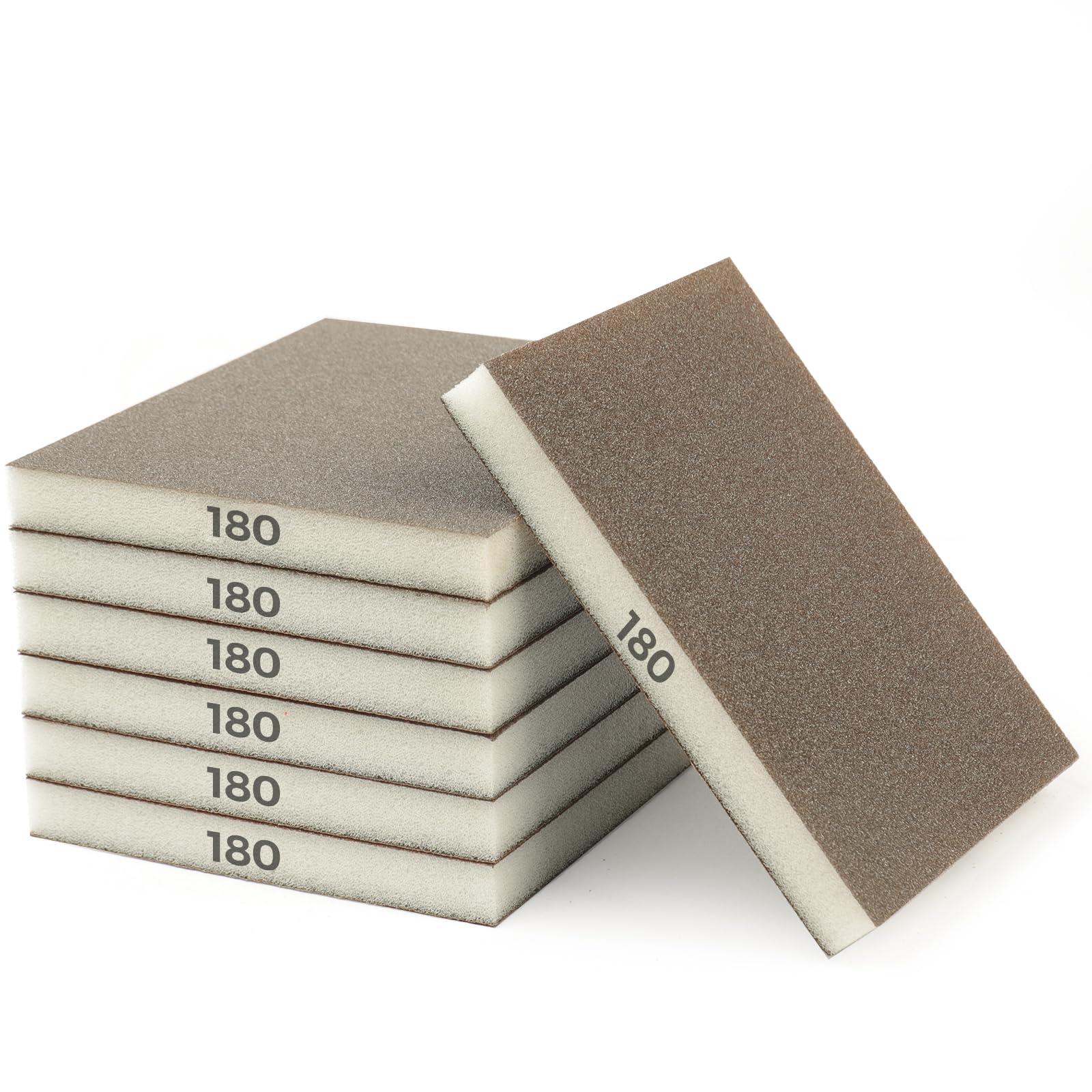 STEBRUAM 6 Pieces Sanding Sponges, 180 Grits Specifications Sanding Pads for DIY sanding tools,metal polishing,wood polishing