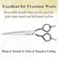 Vista 2 de JASON Tijeras profesionales para el cabello, tijeras de peluquería de 6.0 pulgadas, tijeras de corte de pelo de acero inoxidable japonés para salón