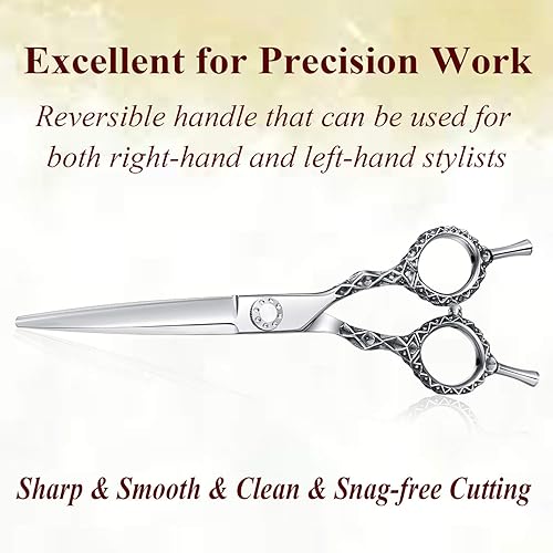 Miniatura 2 de JASON Tijeras profesionales para el cabello, tijeras de peluquería de 6.0 pulgadas, tijeras de corte de pelo de acero inoxidable japonés para salón,