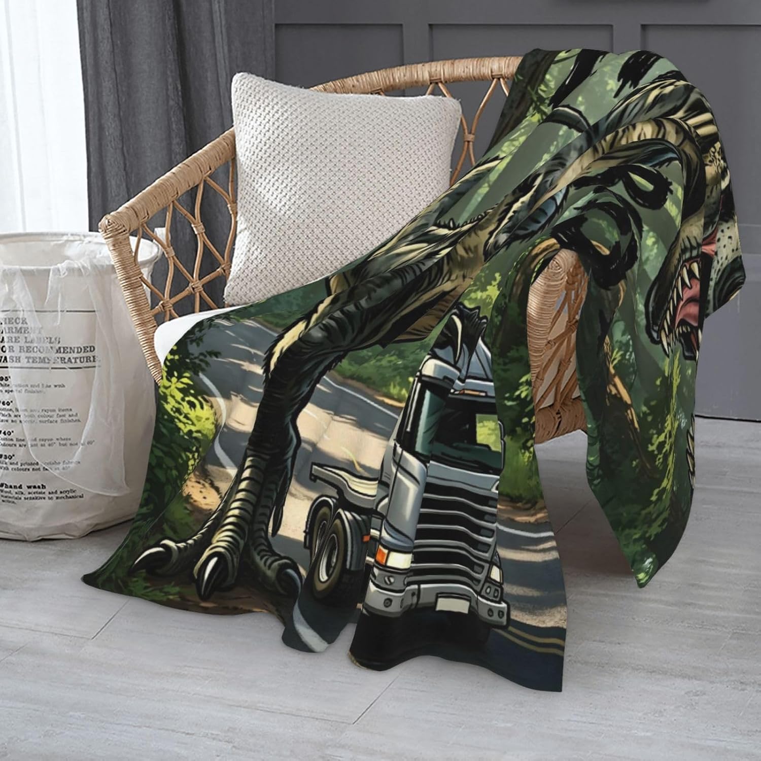 T-Rex Dinosaur Blankets for Kids Boys Girls 60"x50"