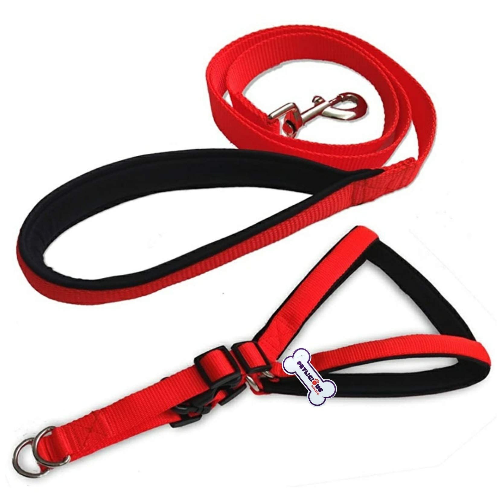 Petlicious & More (Size: Medium, Thick: 1 Inch) Dog Harness Leash Set Adjustable Dog Harness and Leash Set for Daily Outdoor Walking Running Training (Medium)- Red (B08T9Q33DZ) Amazon Price History, Amazon Price Tracker